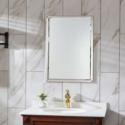 High Quality 4-5mm polished 201 stainless steel framed mirror