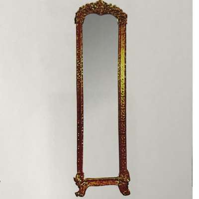 Home Decoration Floor Standing Gold Full Body Mirror For Livingroom